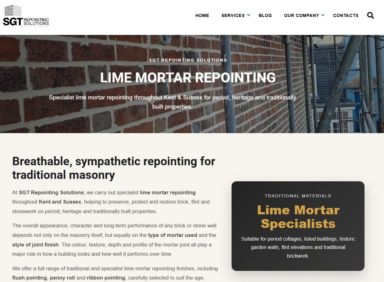 SGT Repointing Solutions Website